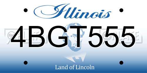 4BGT555 Illinois License Plate