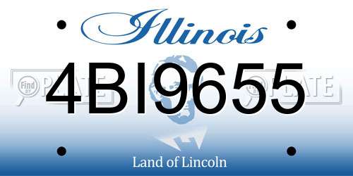4BI9655 Illinois License Plate