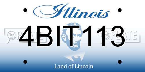 4BIT113 Illinois License Plate