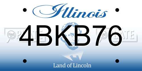 4BKB76 Illinois License Plate