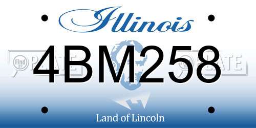 4BM258 Illinois License Plate