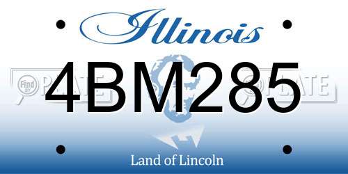 4BM285 Illinois License Plate