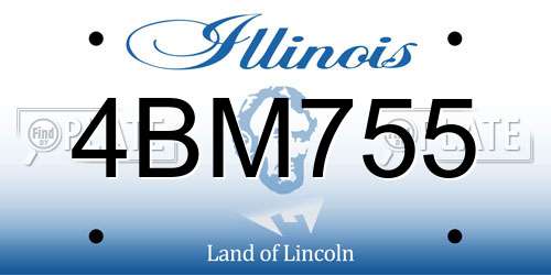 4BM755 Illinois License Plate