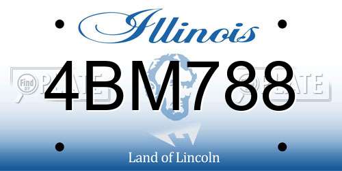 4BM788 Illinois License Plate