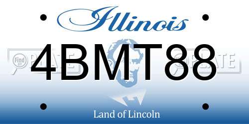 4BMT88 Illinois License Plate