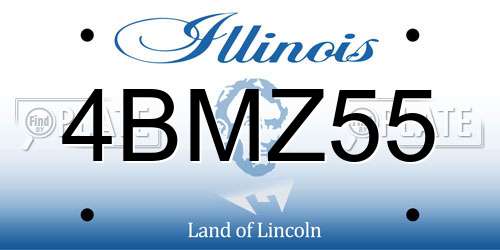 4BMZ55 Illinois License Plate