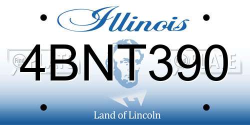 4BNT390 Illinois License Plate