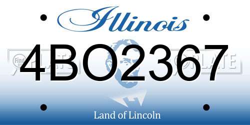 4BO2367 Illinois License Plate