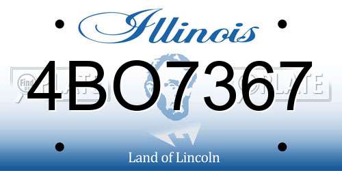 4BO7367 Illinois License Plate
