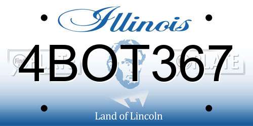 4BOT367 Illinois License Plate