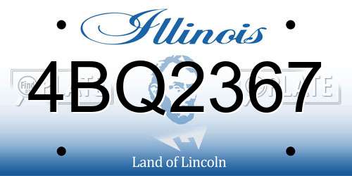 4BQ2367 Illinois License Plate