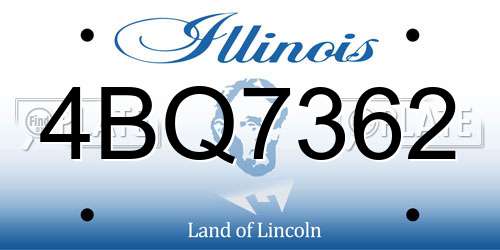 4BQ7362 Illinois License Plate