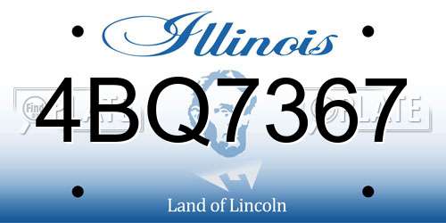 4BQ7367 Illinois License Plate