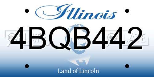 4BQB442 Illinois License Plate