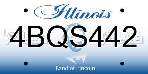 4BQS442 Illinois License Plate