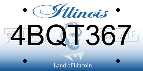 4BQT367 Illinois License Plate