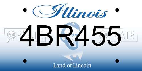 4BR455 Illinois License Plate