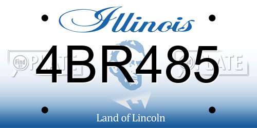 4BR485 Illinois License Plate