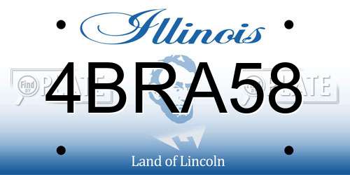 4BRA58 Illinois License Plate