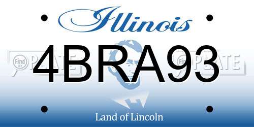 4BRA93 Illinois License Plate