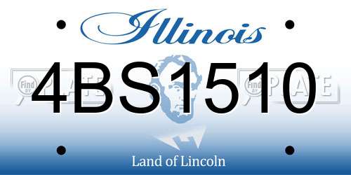 4BS1510 Illinois License Plate