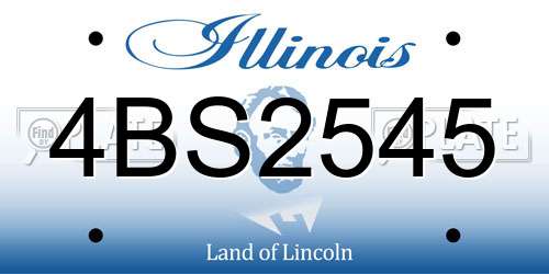 4BS2545 Illinois License Plate