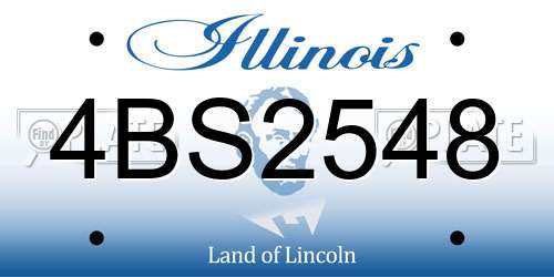 4BS2548 Illinois License Plate