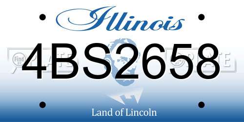 4BS2658 Illinois License Plate