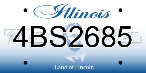 4BS2685 Illinois License Plate