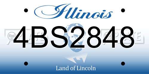 4BS2848 Illinois License Plate
