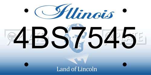4BS7545 Illinois License Plate