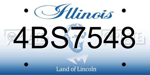 4BS7548 Illinois License Plate