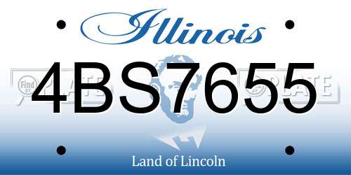 4BS7655 Illinois License Plate