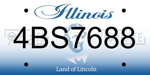 4BS7688 Illinois License Plate