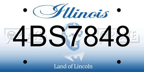 4BS7848 Illinois License Plate