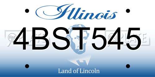 4BST545 Illinois License Plate