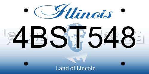 4BST548 Illinois License Plate