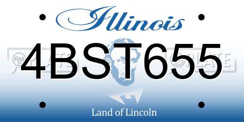 4BST655 Illinois License Plate