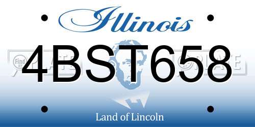 4BST658 Illinois License Plate