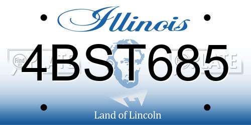 4BST685 Illinois License Plate