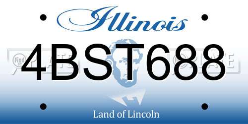4BST688 Illinois License Plate