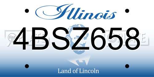 4BSZ658 Illinois License Plate