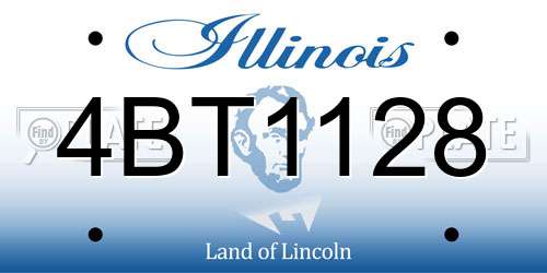4BT1128 Illinois License Plate