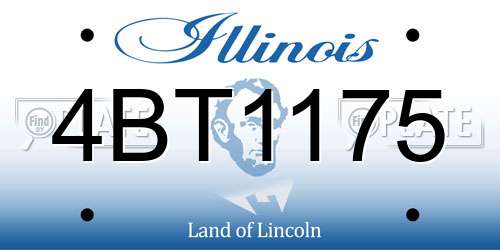 4BT1175 Illinois License Plate