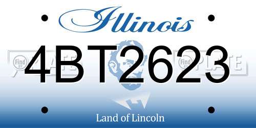 4BT2623 Illinois License Plate