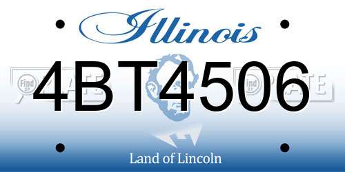 4BT4506 Illinois License Plate