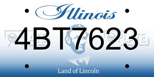 4BT7623 Illinois License Plate
