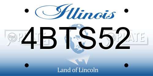 4BTS52 Illinois License Plate