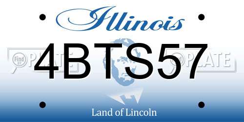 4BTS57 Illinois License Plate
