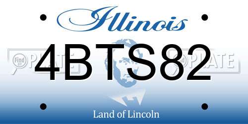 4BTS82 Illinois License Plate